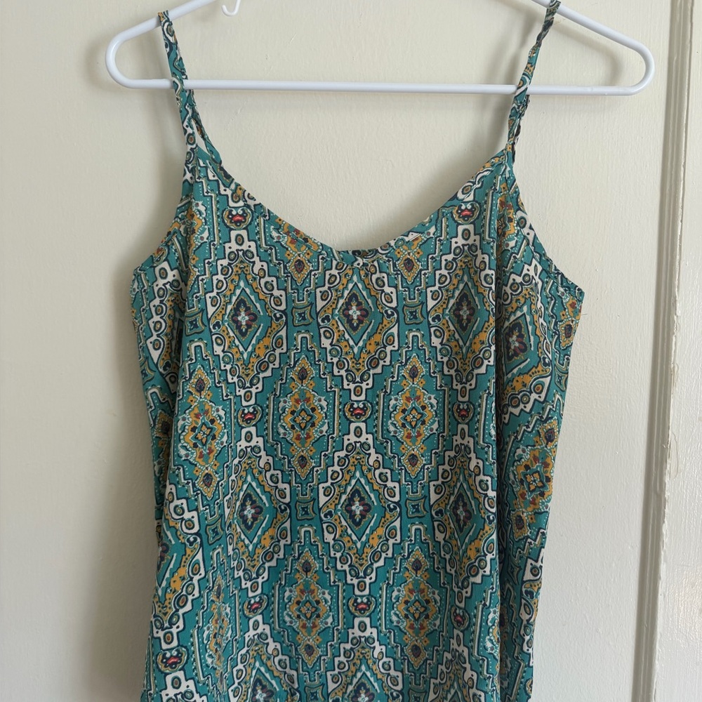 Hollister Geometric Teal Camisole